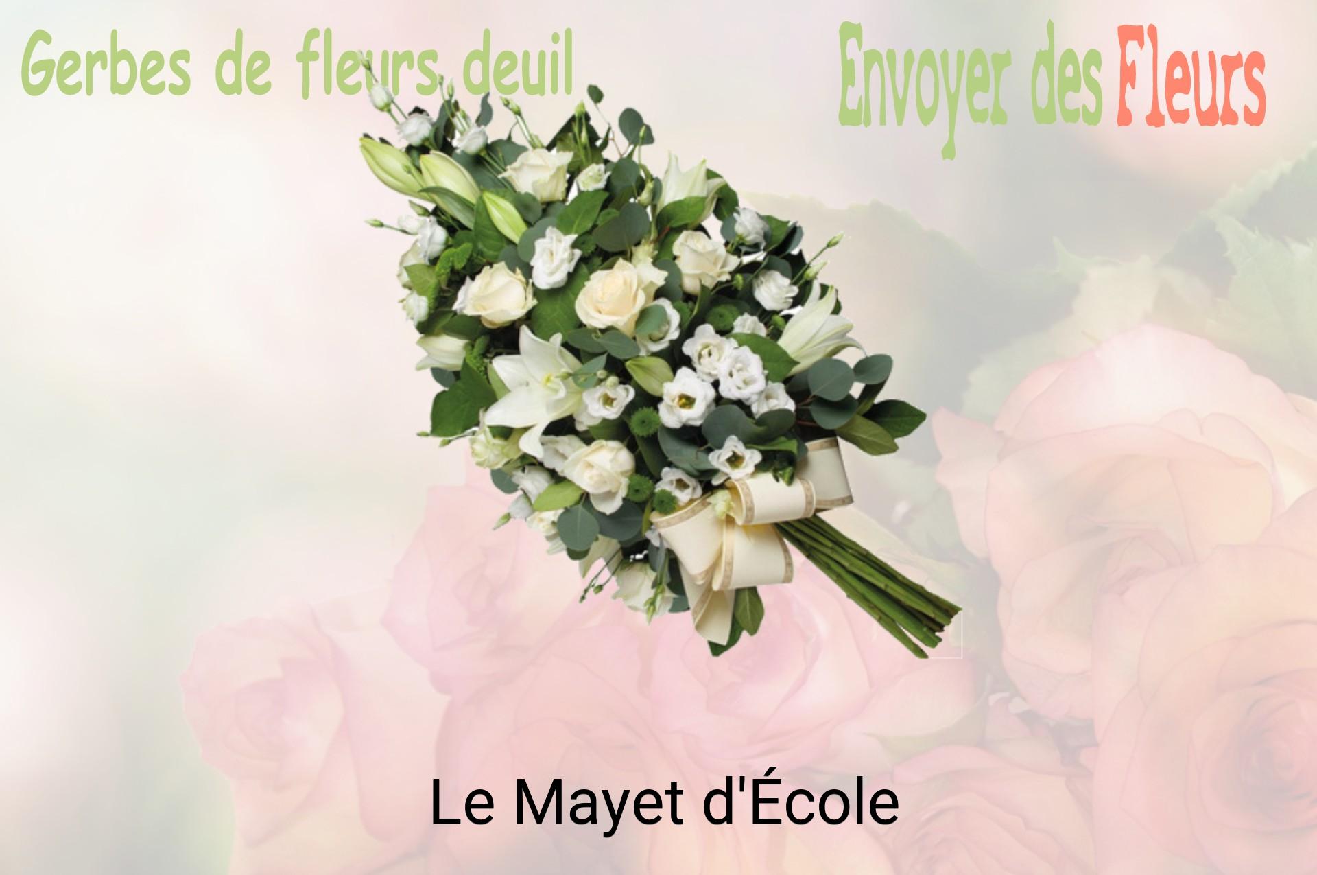 Gerbe de fleurs de deuil livrée à Le Mayet-d'École